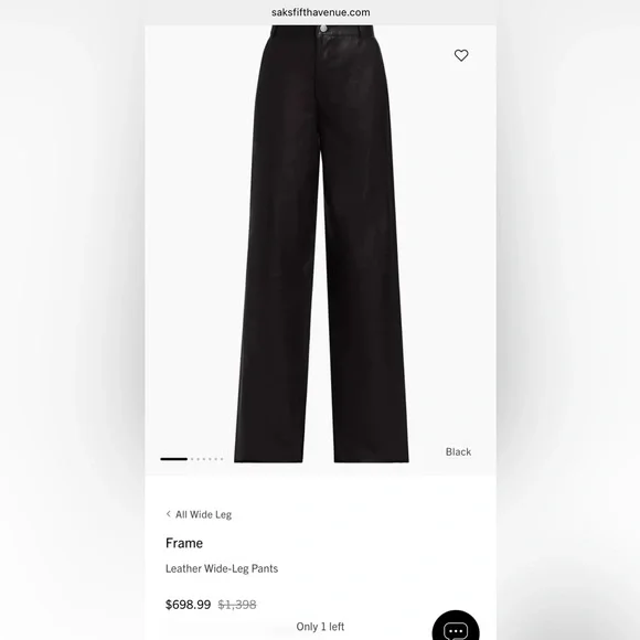 Frame
Leather Wide-Leg Pants - Picture 9 of 15